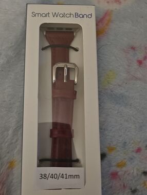 Brown Leather Smart Watch Band for 38/40/41mm Watches